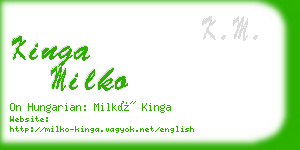 kinga milko business card